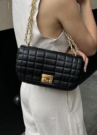 Сумка michael kors tribeca large quilted leather shoulder bag black