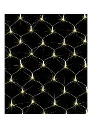 Гірлянда сітка 160led 2*1,5м теплий білий 1592-07 тм китай