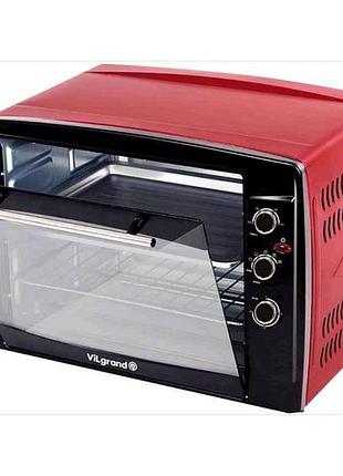 Печь электрическая (65л, 2200вт, конвекция, вертел) veo650-18_red тм vilgrand