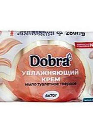 Мыло туалетное увлажняющий крем 4*70г экопак тм dobra
