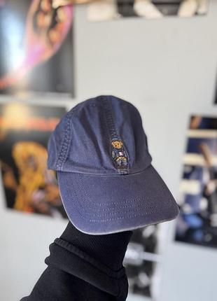 Кепка polo ralph lauren з вишивкою teddy bear, темно-синя