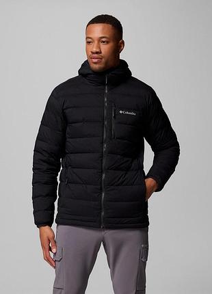 Пуховая куртка columbia drift peak down hooded jacket (размер xlarge, цвет black)