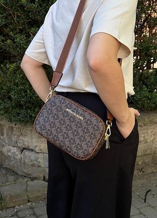 Сумка michael kors camera bag brown 2