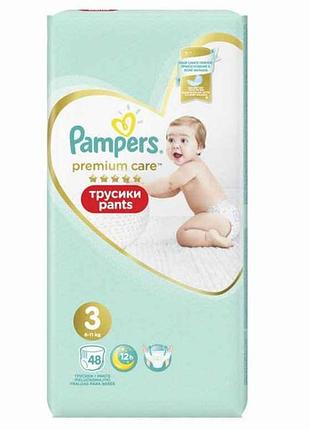 Підгузки-трусики premium care pants midi 6-11 кг 48 шт тм pampers