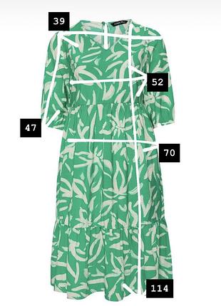 Яскрава зелена сукня міді у принт evans plus size 6