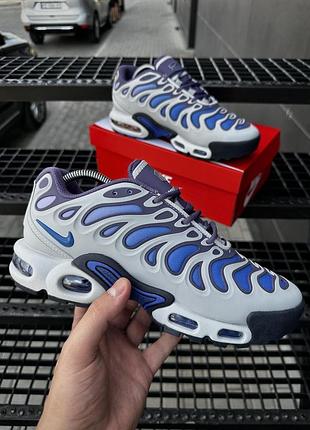 Кроссовки nike air tn plus drift серые с фиолетовым для мужчин удобная спортивная обувь найк эир макс дрифт