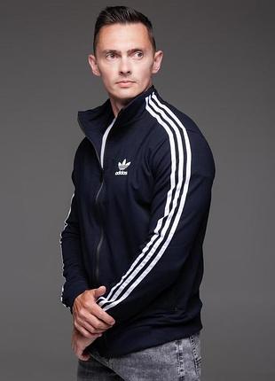 Мужская кофта олимпийка adidas синяя 4