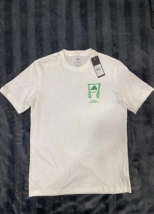 Футболка чоловіча adidas original біла бавовняна
