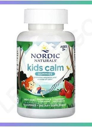 Жувальні цукерки kids calm 60 штук з магнієм та l-теаніном для дітей для розслаблення та спокою sku_ds sku_2023-10-5975