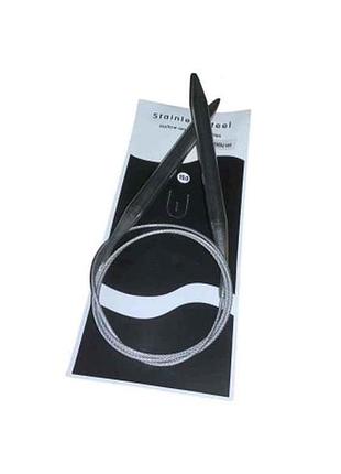 Спицы вязальные металлические круговые на тросе 100см/no10 тм китай