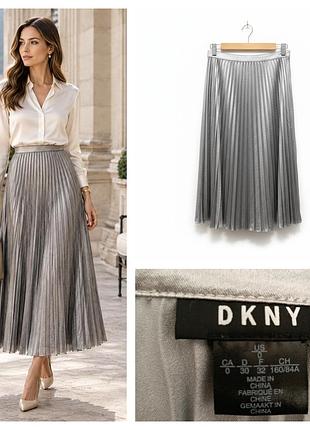Dkny, срібляста спідниця міді з вираженим металевим блиском.