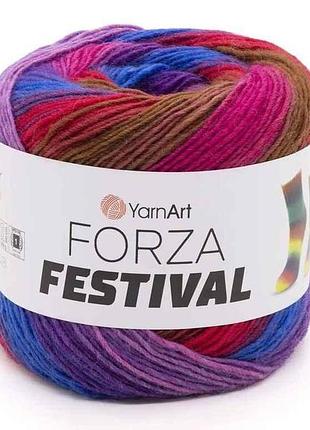 Пряжа forza festival 75% шерсть 25% полиамид 420м 100г 4шт/уп арт.2911 тм yarnart