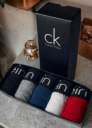 Боксери труси чоловічі 5 шт. у коробці calvin klein / чоловічі боксери/чоловичі труси спідню білизну l br-sh