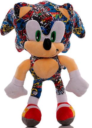 Іграшка сонік sticker bomb, м'яка іграшка з «sonic the hedgehog» для дітей (l_13728)