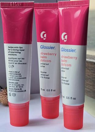 Оригинальный бальзам для губ glossier strawberry balm dotcom 2