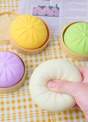 Игрушка cквиш пельмень (6 см) антистресс dumpling игрушка сюрприз, 1 шт для детей (l_15853)