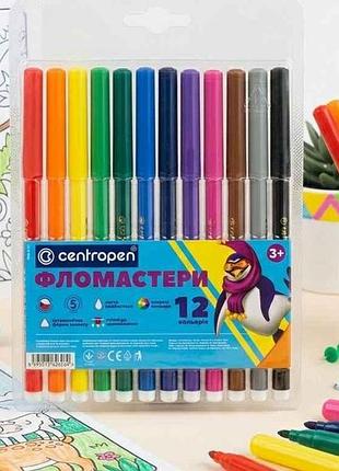 Фломастери 12кол. для письма 7550/12 тм leader