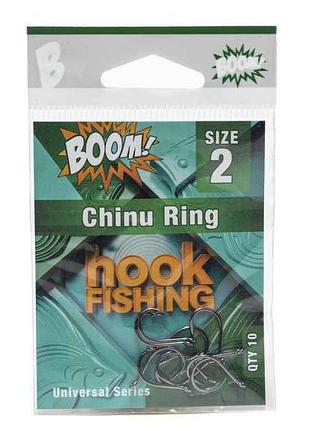 Крючок для мирной рыбы chinu ring no2 (10 шт/уп) (bn) тм boom
