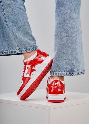 Bape sta m2 patent white red 36 37 3