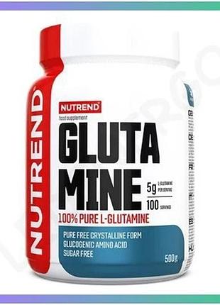 Амінокислота nutrend glutamin 500г глутамінова кислота для відновлення м'язів та підвищення витривалос sku_cn7342