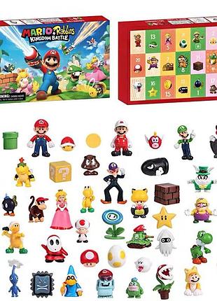 Іграшка супер маріо адвент-календар дитячий super mario на 24 дні для дітей (l_15258)