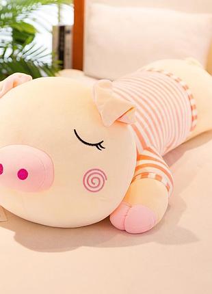 Игрушка длинный поросенок батон 60 см подушка мягкая игрушка (кот батон) для детей (l_11552)