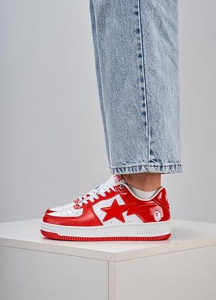 Bape sta m2 patent white red 36 39