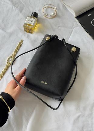 Сумка pebble pouch in smooth calfskin black 5