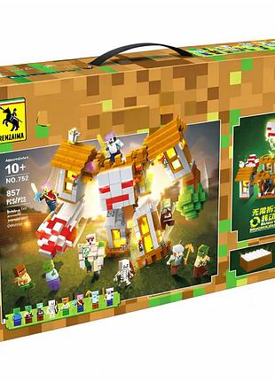 Игрушка конструктор робот-гигант из вселенной майнкрафт (minecraft) 857 деталей для детей (l_15659)