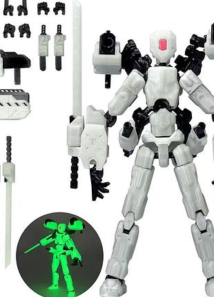 Игрушка робот white glow mecha warrior dummy сборная экшн-фигурка конструктор для детей (l_15323)