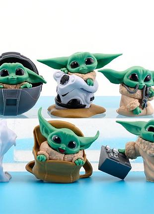 Игрушка малыш йода детализированные фигурки (6 штук) для детей (l_10016)