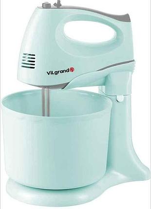 Миксер с чашей, 5 швид., чаша вращается, 300вт vhm3017b-blue тм vilgrand