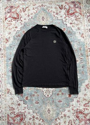Лонг слів stone island оригінал патч програм кофта оригінал чорний чоловічий s