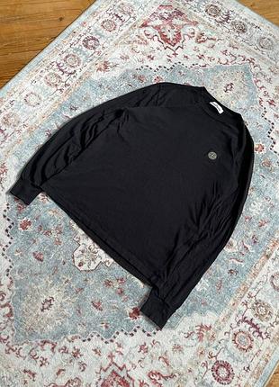 Лонг слів stone island оригінал патч програм кофта оригінал чорний чоловічий s 3