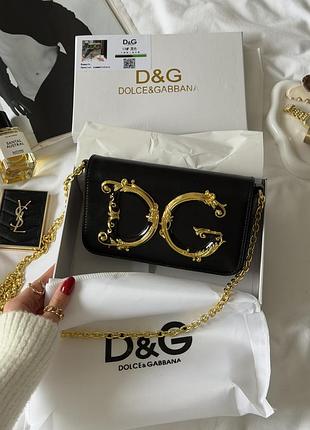Сумка dg girls leather black bag
