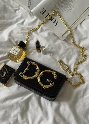 Сумка dg girls leather black bag 3