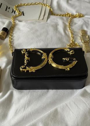 Сумка dg girls leather black bag 4