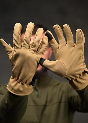 Тактичні рукавички softshell coyote койот вт4743