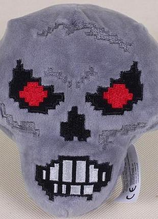Игрушка wither skeleton skull (череп визера) из майнкрафт 30 см мягкая игрушка для детей (l_14208)
