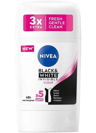 Антипреспірант твердий 50мл (black white) invisible тм nivea