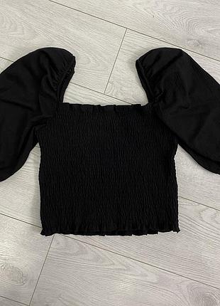 Топ з пишними рукавами h&m