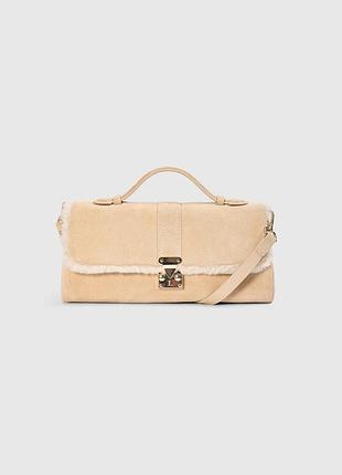 Сумка жіноча lounge sydney handbag sand, замшева