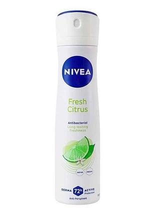 Дезодорант-антиперспірант 150мл fresh citrus в спреї 72 години тм nivea
