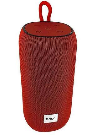 Портативна колонка hc10 5w/bt5.0/usb/microsd/fm/1200mah/tws/ipx5 18х9х9см червона тм hoco