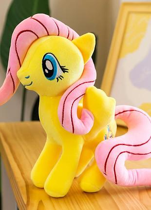 Игрушка флаттершай пони my little pony мой маленький пони мягкая игрушка, 20 см для детей (l_12498)