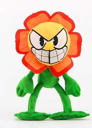 Игрушка кэгни гвоздика из капхед (cuphead cagney carnation) мягкая игрушка для детей (l_9163)