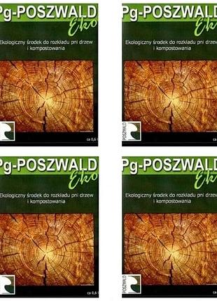 4x pg poszwald еко грибниця для розкладання пеньків дерев