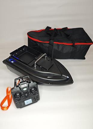 Карповый кораблик для прикорма flytec d16 gps 5200mah однобоксовый. черный
