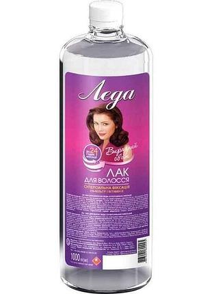 Лак для волос 1л суперсильная фиксация (запаска) тм leda style