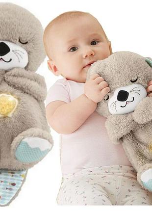 Fisher price плюшевий водоріг що шумить заспокійливий для малюка +0 міс fxс